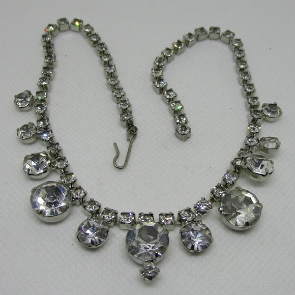 vintage rhinestone choker necklace